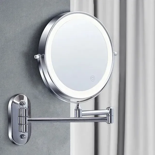 Miroir de maquillage chromé de 7 pouces