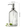 Distributeur de savon en verre transparent pour salle de… – vue 5