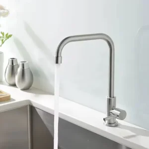Robinet d&rsquo;évier de cuisine, robinet de lavabo à main monté sur le pont, mitigeur froid et chaud à poignée unique, robinet d&rsquo;eau de salle de bains universel
