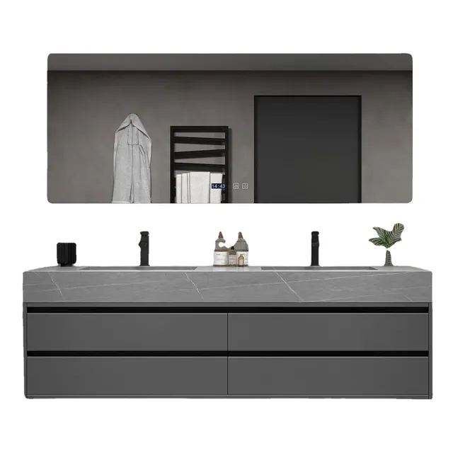 Armoire de salle de bain grise – vue 5