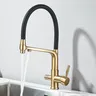 Robinet de cuisine en or brossé – vue 4