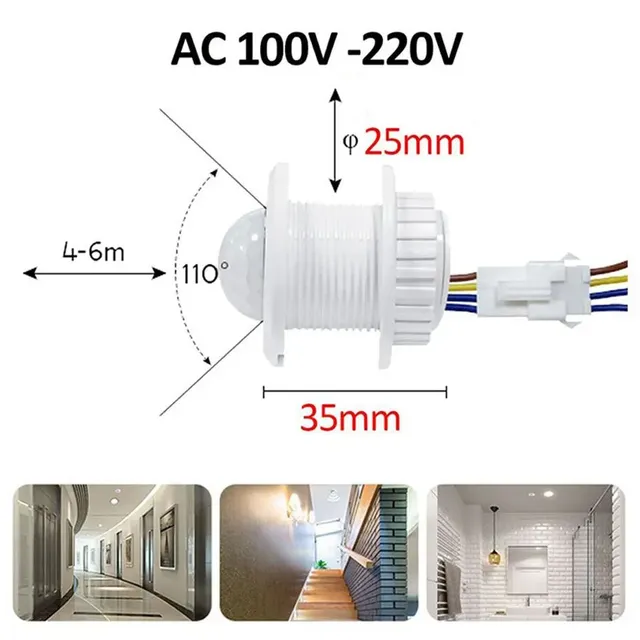 Capteur de mouvement interrupteur de lumière 220V 110V… – vue 4