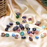 Perles de verre ovales gravées au chalumeau faites à la… – vue 5