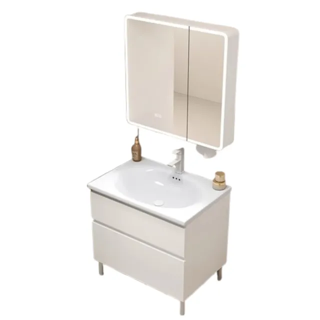 Évier blanc armoire De salle De bain lumière Led… – vue 6