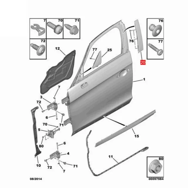Cadre porte bande décorative pilier panneau citroën ds5… – vue 6