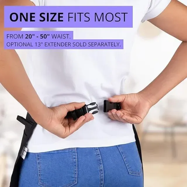 Tablier de coiffeur noir professionnel imperméable… – vue 5