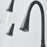 Robinet d'évier de cuisine noir mat – vue 2