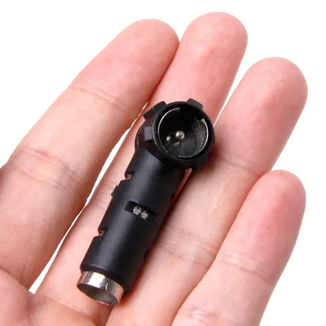 Adaptateur antenne autoradio DIN ISO plastique noir…