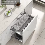 Étagère d&rsquo;usine armoire de cuisine panier suspendu rangement panier de placard combiné pour un rangement de cuisine efficace rangement de cuisine