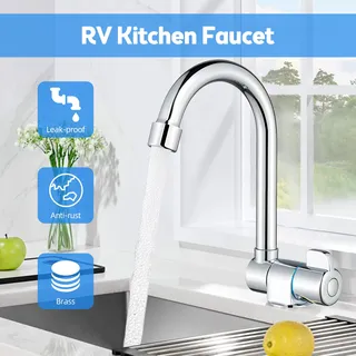 Robinets de cuisine pliants en laiton chromé