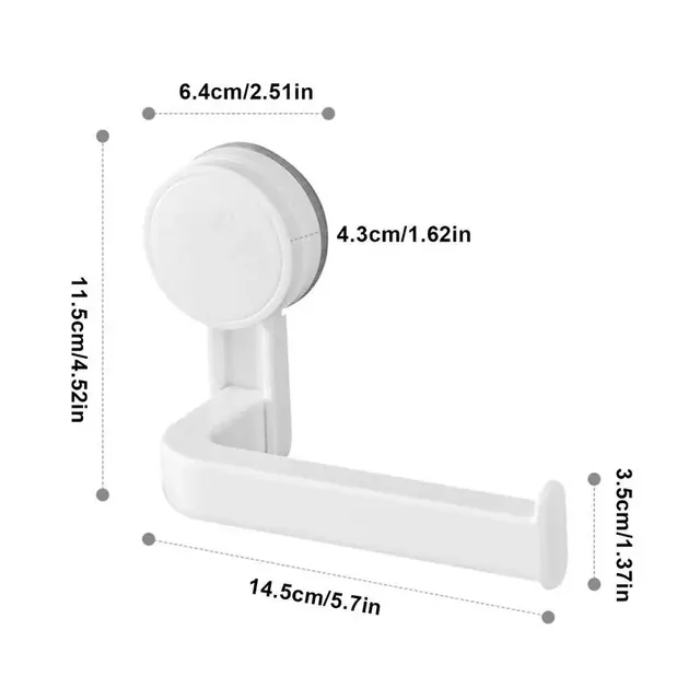 Porte papier toilette ventouse PVC épaisse fixation sans… – vue 6