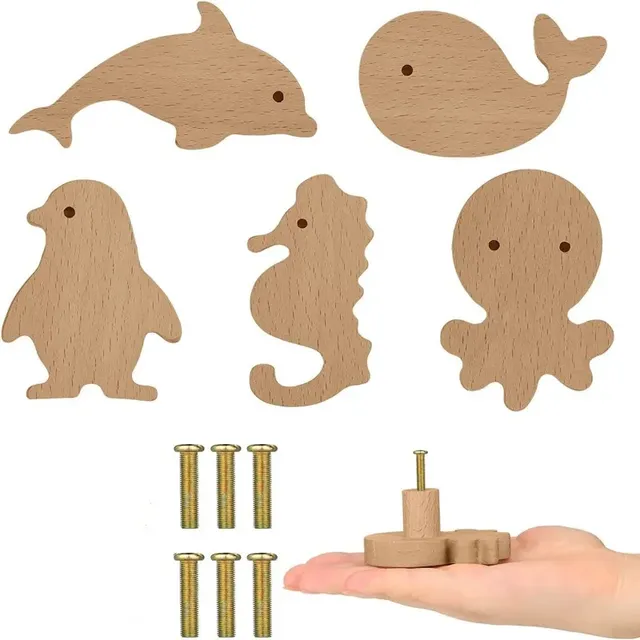 Poignée d'armoire en bois pour enfants – vue 2