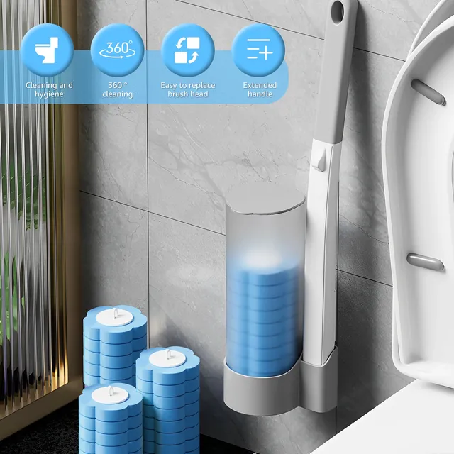 Nettoyeur de brosse de toilette jetable avec brosse de… – vue 3