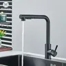 Robinet d'évier de cuisine extractible noir – vue 2
