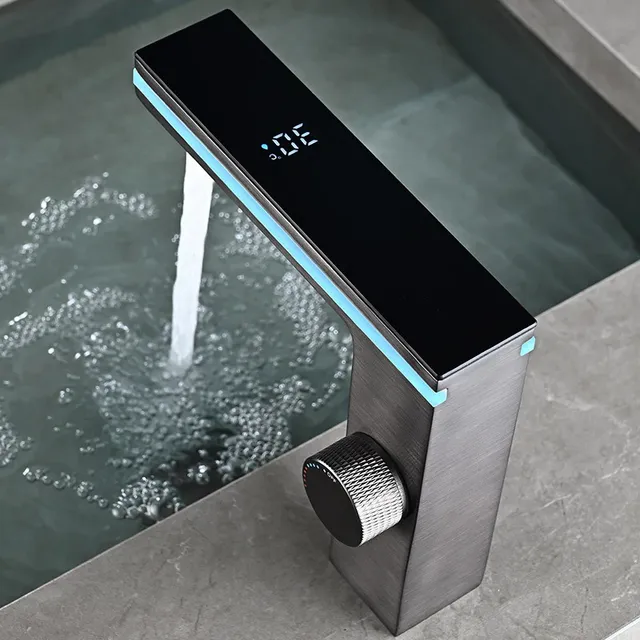 Mitigeur lavabo monotrou contemporain acier inox brossé… – vue 3