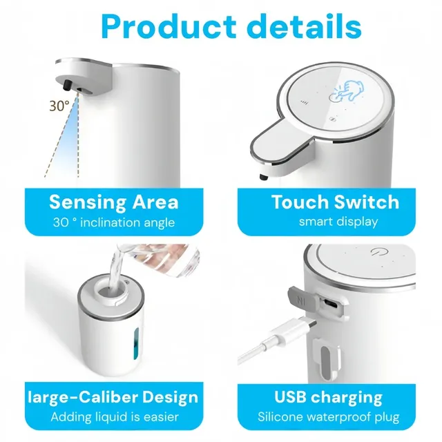 Distributeur automatique savon mains sans contact… – vue 4