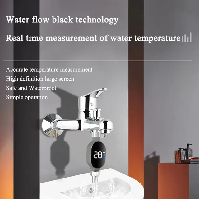 Thermomètre de douche d'eau domestique avec affichage… – vue 5