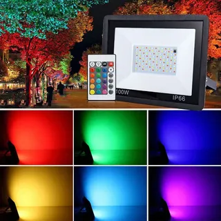 Projecteur LED RGB éclairage extérieur 220V 10W 30W 50W 100W IP66…