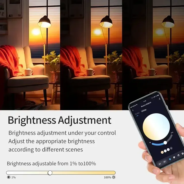 E27 ampoule LED intelligente Tuya Bluetooth ampoule avec… – vue 2