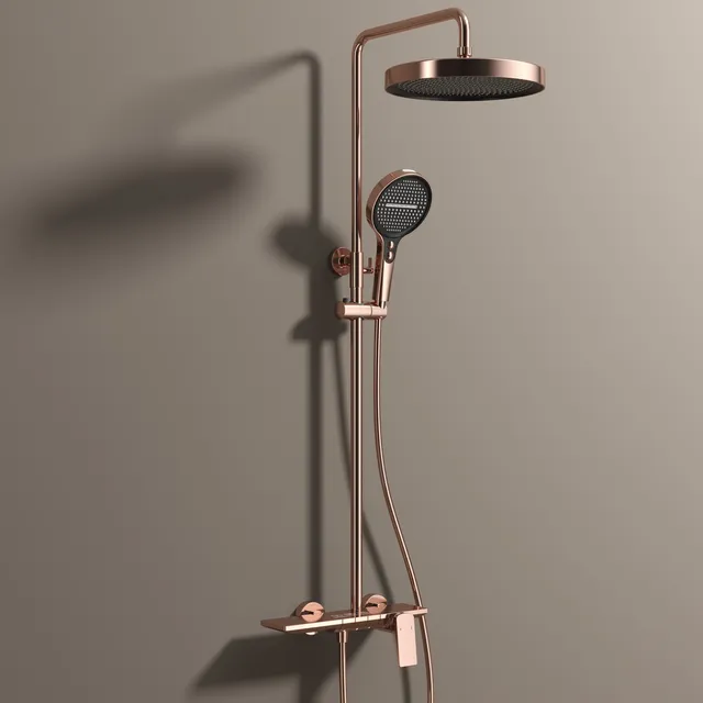 Système de douche de salle de bains Piano or Rose – vue 3