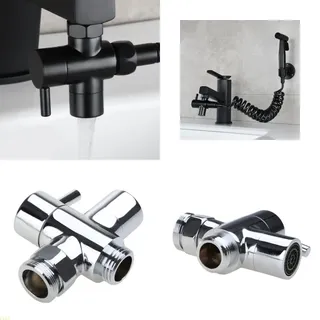Valve dérivateur robinet douchette bidet acier inoxydable chrome noir…