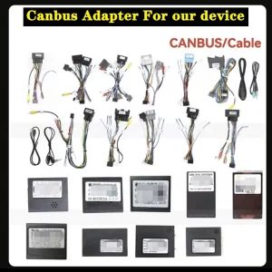 adaptateur canbus faisceau câbles multibrins multicolores connecteurs iso prises rca vidéo microjack usb auxiliaire boîtiers décodeurs abs pvc plugandplay multimédia