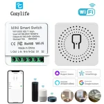 Module de commutation intelligent WiFi, contrôle bidirectionnel, disjoncteur, relais, interrupteurs d&rsquo;éclairage, commande vocale, Alexa Alice Google Home, AC 100-240V