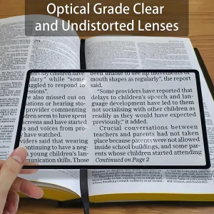 loupe lecture plate rectangulaire lentille plastique qualité optique transparente cadre fin noir grand champ vision légère portable livres journaux loupe lecture plate rectangulaire lentille plastique qualité optique transparente cadre fin noir grand champ vision légère portable livres journaux