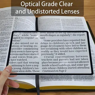 Loupe lecture plate rectangulaire lentille plastique qualité optique…