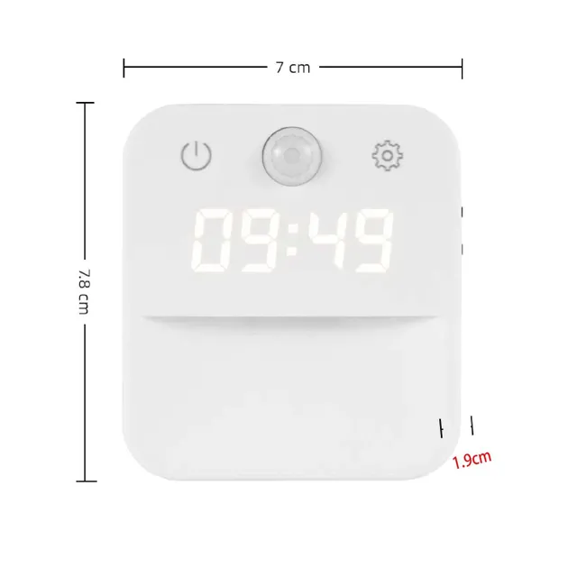LED intelligente veilleuse horloge moderne applique ue… – vue 6