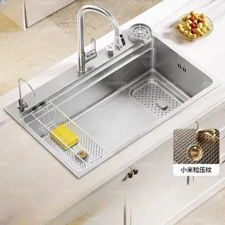 Évier de cuisine à encastrer en acier inoxydable 304