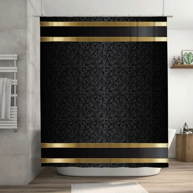 Ensemble de salle de bain de luxe noir et or – vue 3
