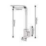 Robinet de cuisine en acier inoxydable doré brossé – vue 6