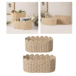 Panier de rangement tissé, bac de rangement rectangulaire polyvalent et léger pour comptoir, salle de bain, salon, ferme, Gadgets de cuisine