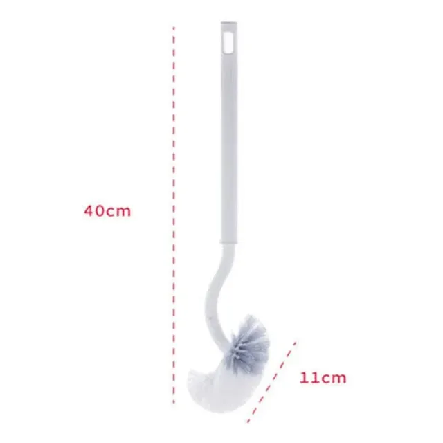Brosse courbe de toilette de type S suspendue au mur de… – vue 5