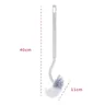 Brosse courbe de toilette de type S suspendue au mur de… – vue 5