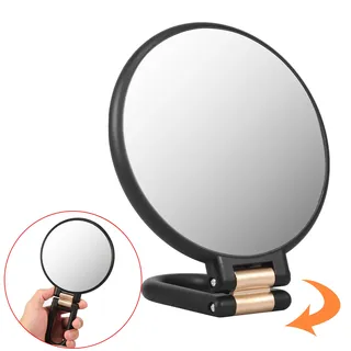 Miroir à main grossissant pliable avec poignée
