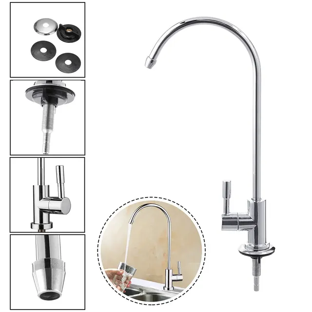 1/4 pouces robinet en acier inoxydable cuisine filtre à… – vue 3