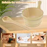 Seau sauna bois pin camphre naturel clair finition brute… – vue 5