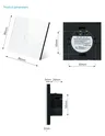 Interrupteur tactile mural verre cristal blanc panneau… – vue 5