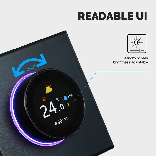 Bouton de chauffage pour maison intelligente WiFi – vue 6