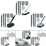 Brosse d&rsquo;épurateur de carrelage de baignoire, brosse de nettoyage de sol de bain, toilettes, salle de bain et douche