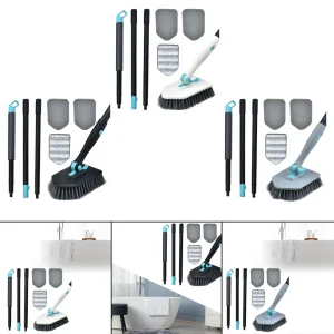 Brosse d&rsquo;épurateur de carrelage de baignoire, brosse de nettoyage de sol de bain, toilettes, salle de bain et douche
