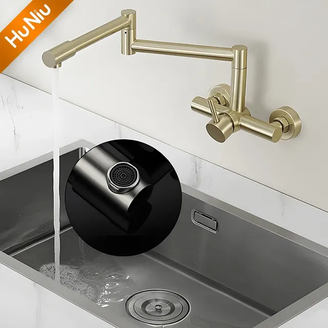 HuNiu robinet de cuisine pliant en acier inoxydable 304 – vue 3
