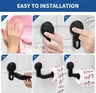 Support papier toilette mural ventouse fixation sans… – vue 2