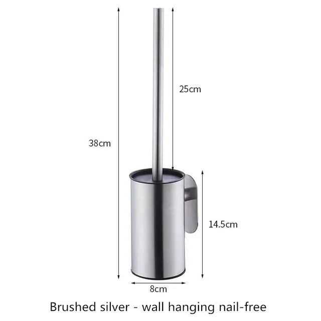 Brosse de toilette en acier inoxydable avec support – vue 4