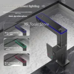 2025 nouveau robinet rotatif chaud et froid de salle de bains en cuivre à affichage numérique Intelligent hydroélectrique, robinet de salle de bains