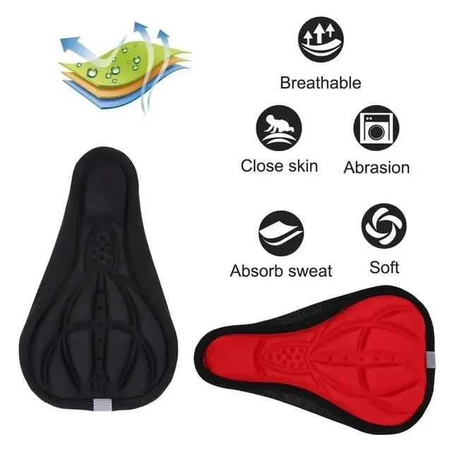 Selle de vélo 3D souple et épaisse pour VTT – vue 3