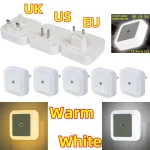 Capteur de mouvement intelligent LED veilleuse lampe ue royaume-uni prise américaine Mini appliques murales pour chambre couloir couloirs escaliers lampe de chevet