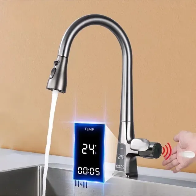 Robinet de cuisine extractible avec capteur – vue 3